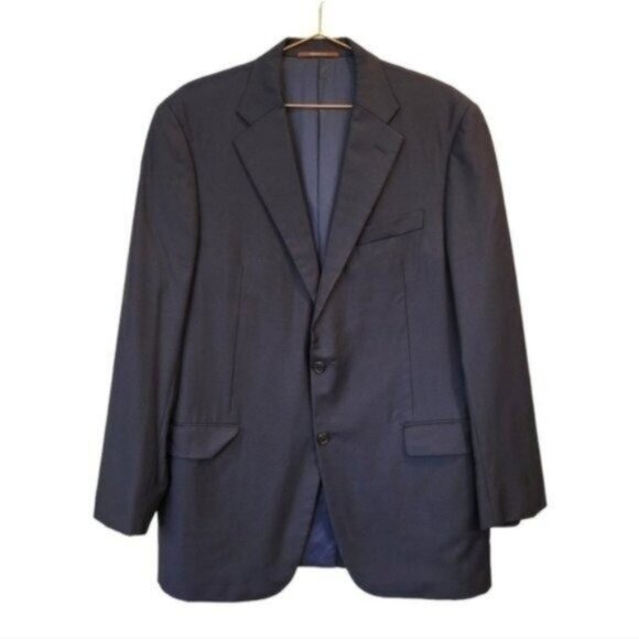 Hickey Freeman | Loro Piana Tasmanian Super 150s Wool Blazer Suit Jacket Navy - Picture 1 of 10
